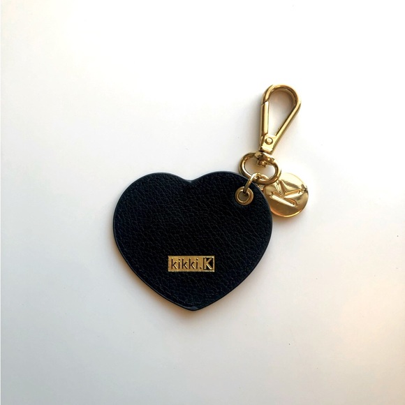 Kikki.K Black Leather Heart Keychain - cute and classy - Picture 2 of 4
